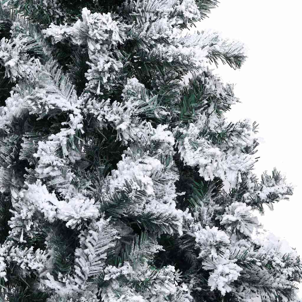 vidaXL Artificial Christmas Tree with Flocked Snow Green 120 cm PVC