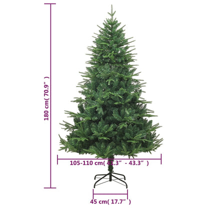 vidaXL Artificial Christmas Tree | Green | PVC, PE, Steel | 180 cm