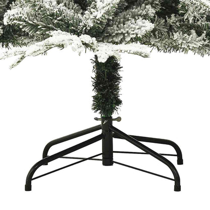 vidaXL Artificial Christmas Tree with Flocked Snow Green 180 cm PVC&PE