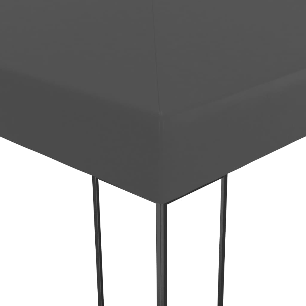 vidaXL Garden Marquee with LED String Lights 3x3 m Anthracite