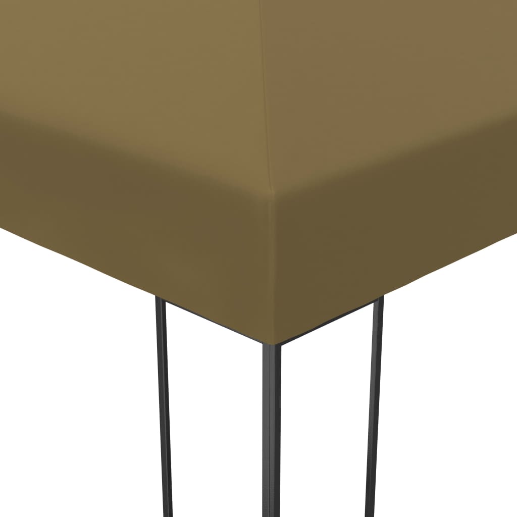 vidaXL Gazebo with LED String Lights 3x4 m Taupe