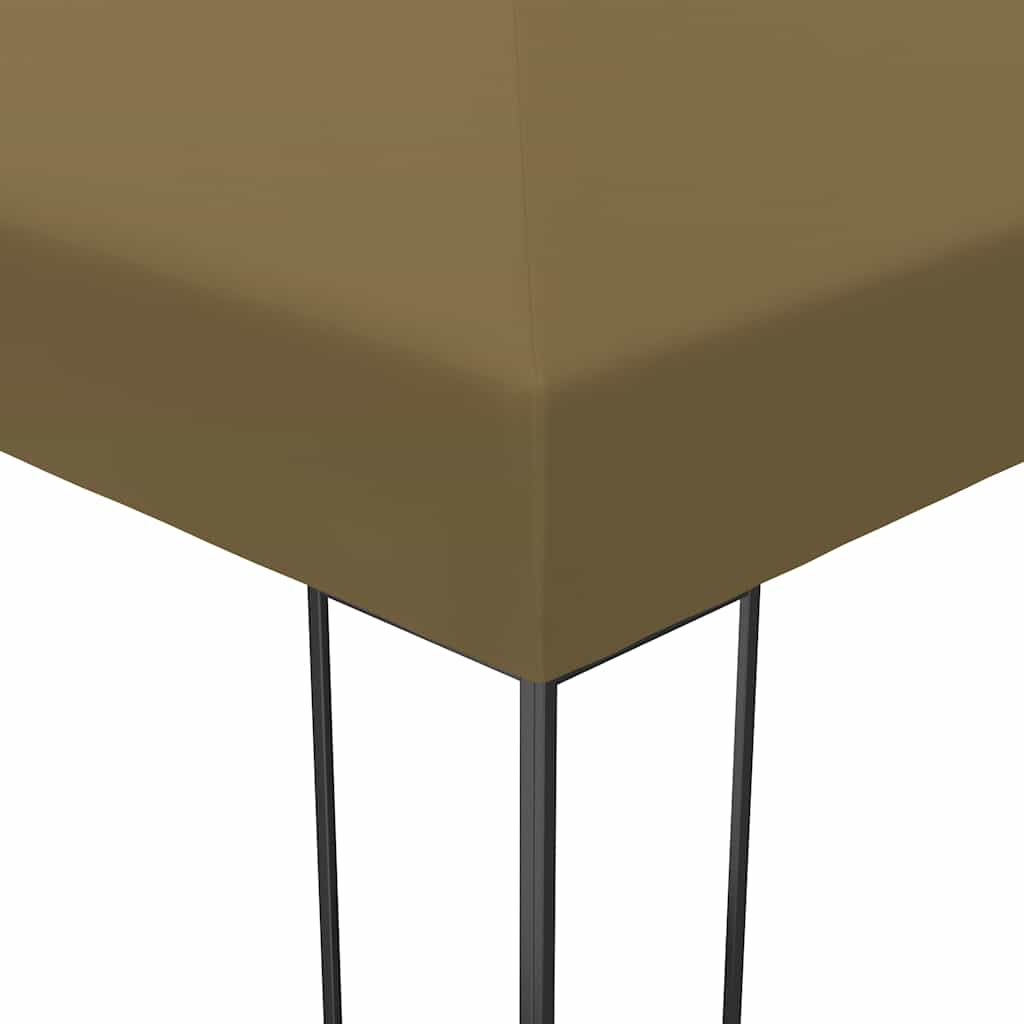vidaXL Gazebo with LED String Lights 3x4 m Taupe