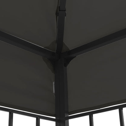 vidaXL Gazebo with LED String Lights 3x3 m Anthracite