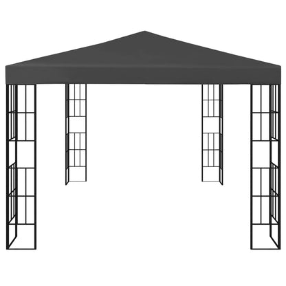 vidaXL Gazebo with LED String Lights 3x4 m Anthracite