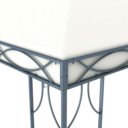 vidaXL Gazebo with LED String Lights 300x300 cm Cream