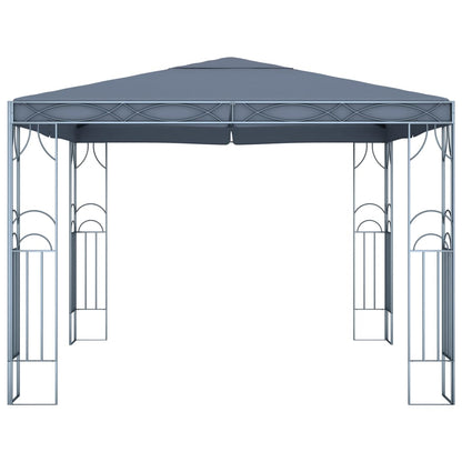 vidaXL Gazebo with LED String Lights 300x300 cm Anthracite