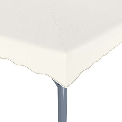 3070342 vidaXL Gazebo with LED String Lights 300x300 cm Cream Aluminium (48058+315536)