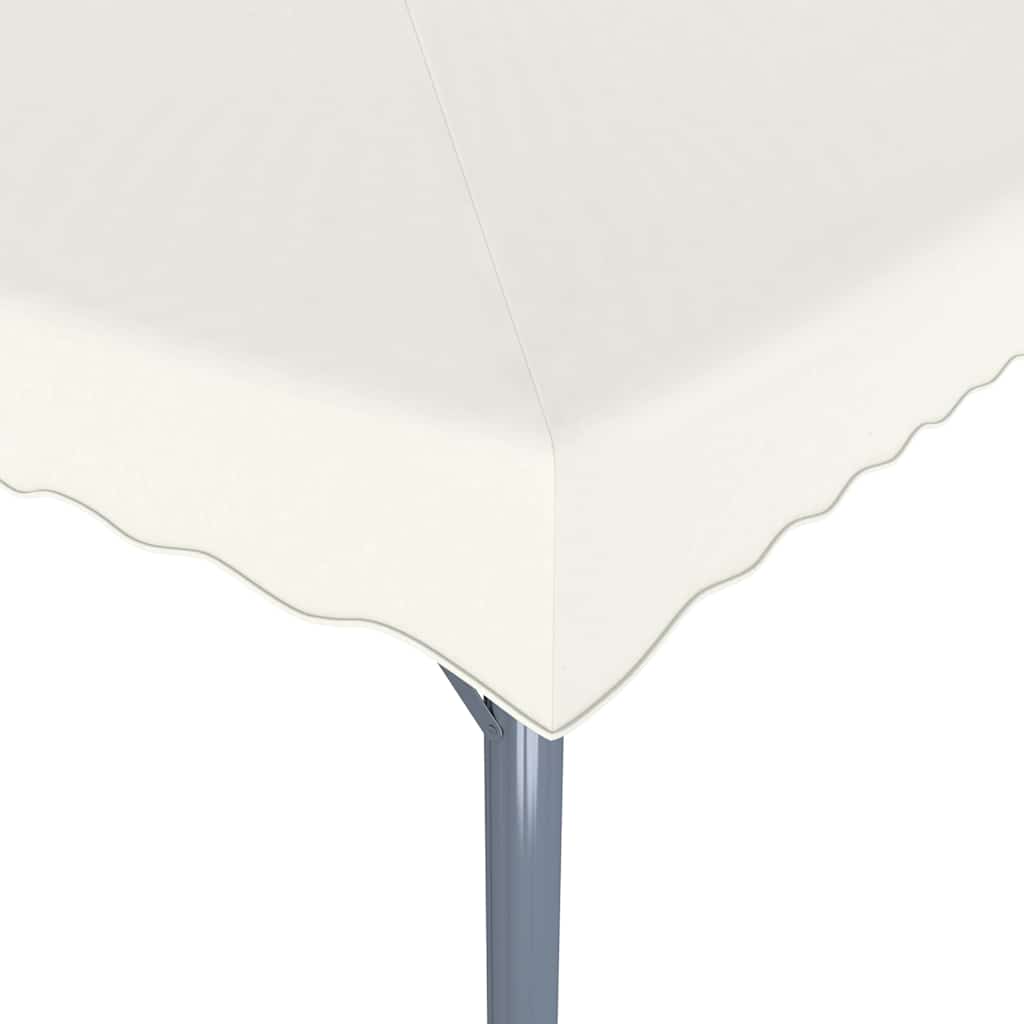 vidaXL Gazebo with LED String Lights 400x300 cm Cream Aluminium