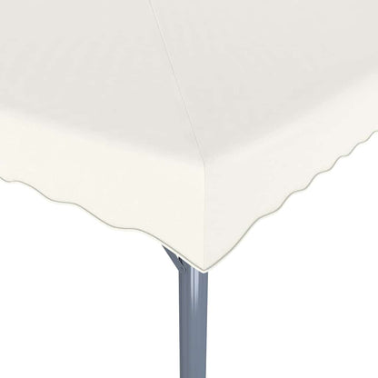 vidaXL Gazebo with LED String Lights 400x300 cm Cream Aluminium