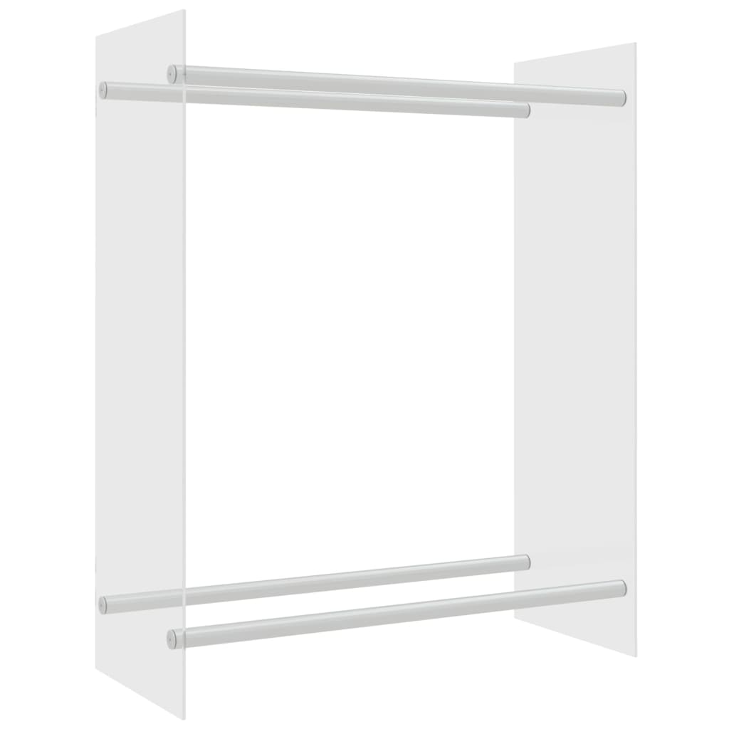 vidaXL Firewood Rack Transparent 80x35x100 cm Tempered Glass