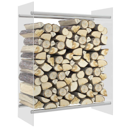 vidaXL Firewood Rack Transparent 80x35x100 cm Tempered Glass
