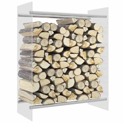 vidaXL Firewood Rack Transparent 80x35x100 cm Tempered Glass