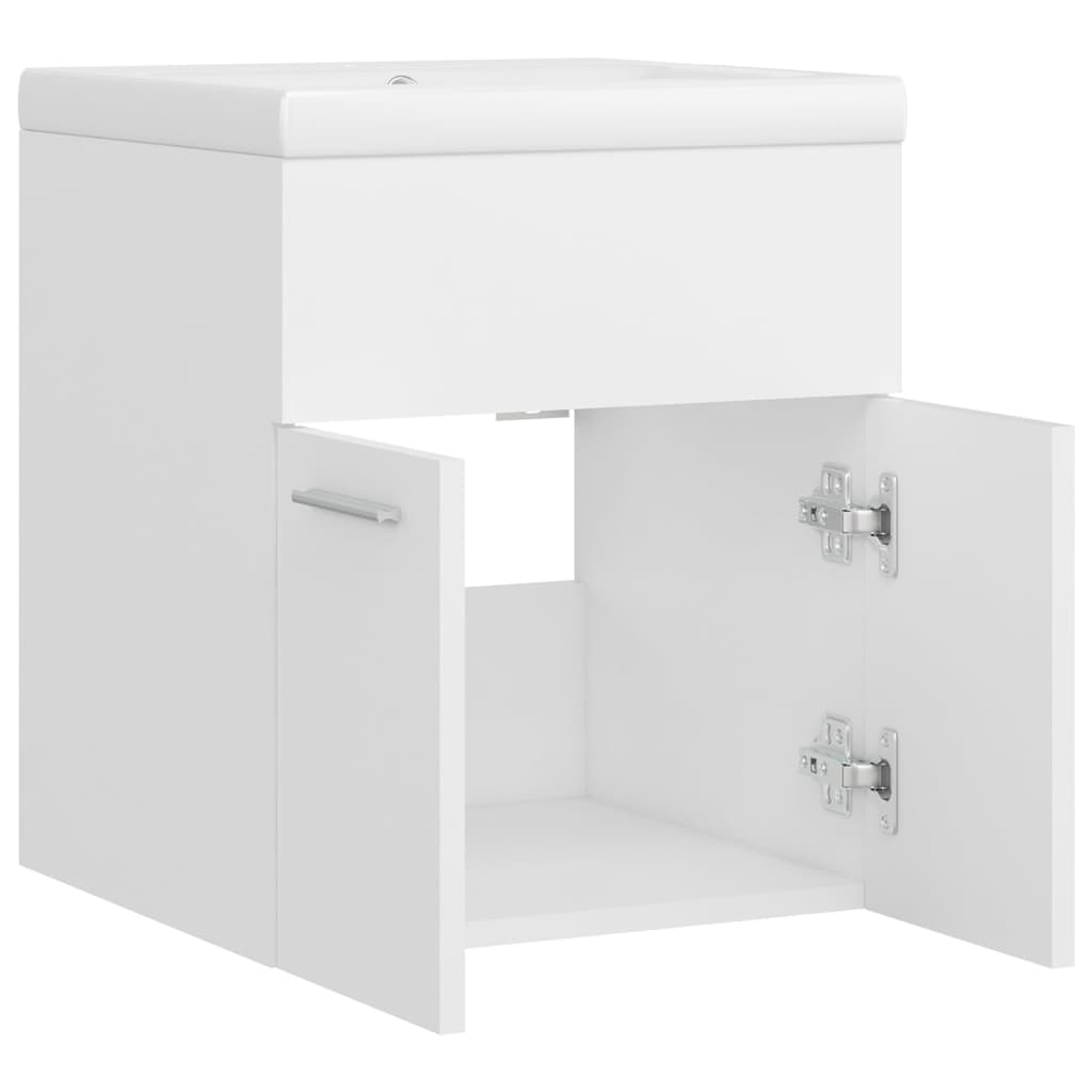 vidaXL Sink Cabinet With Basin | White | Engineered wood | Sink Cabinet