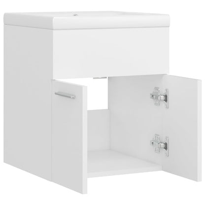 vidaXL Sink Cabinet With Basin | White | Engineered wood | Sink Cabinet