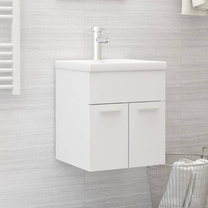vidaXL Sink Cabinet With Basin | White | Engineered wood | Sink Cabinet