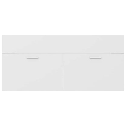 vidaXL Sink Cabinet with Built-in Basin White Engineered Wood