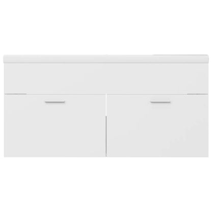 vidaXL Sink Cabinet with Built-in Basin White Engineered Wood