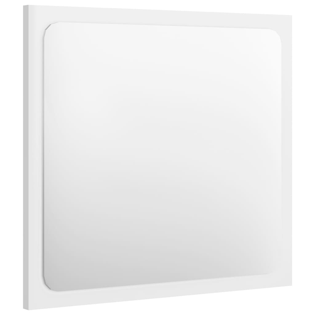 vidaXL Bathroom Furniture Set High Gloss White Engineered Wood