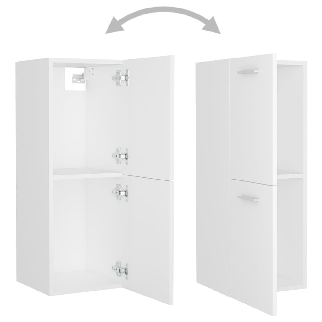 vidaXL Bathroom Furniture Set | White | Engineered wood | Compact