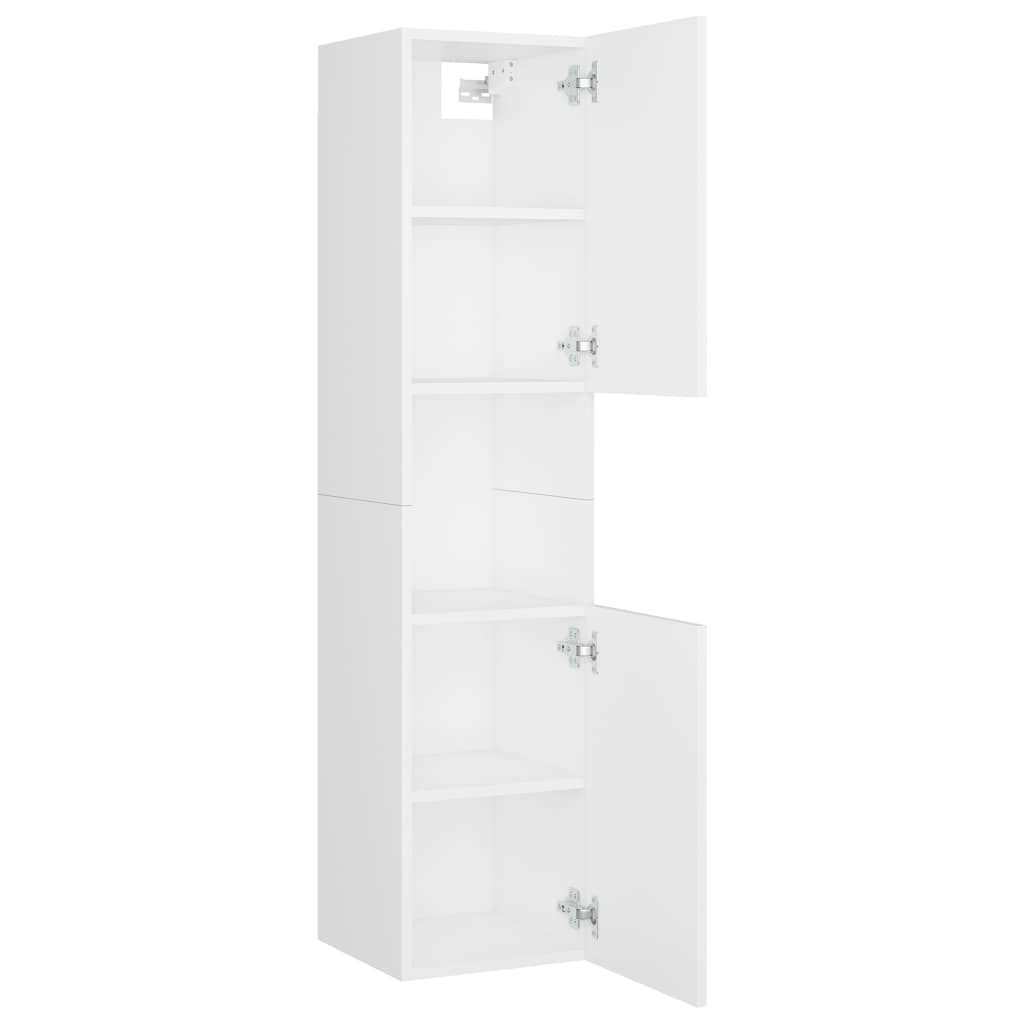 vidaXL Bathroom Furniture Set | White | Engineered wood | Compact