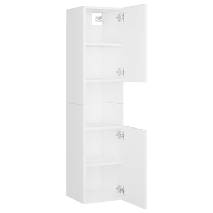 vidaXL Bathroom Furniture Set | White | Engineered wood | Compact
