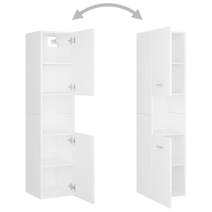 vidaXL Bathroom Furniture Set | White | Engineered wood | Compact