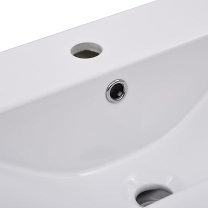 vidaXL Bathroom Furniture Set White Engineered Wood