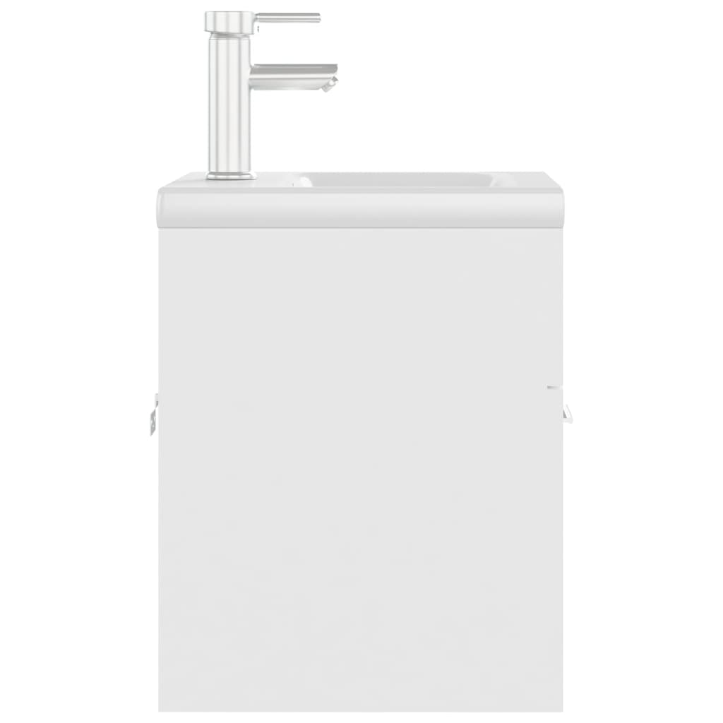 vidaXL Sink Cabinet with Built-in Basin White Engineered Wood