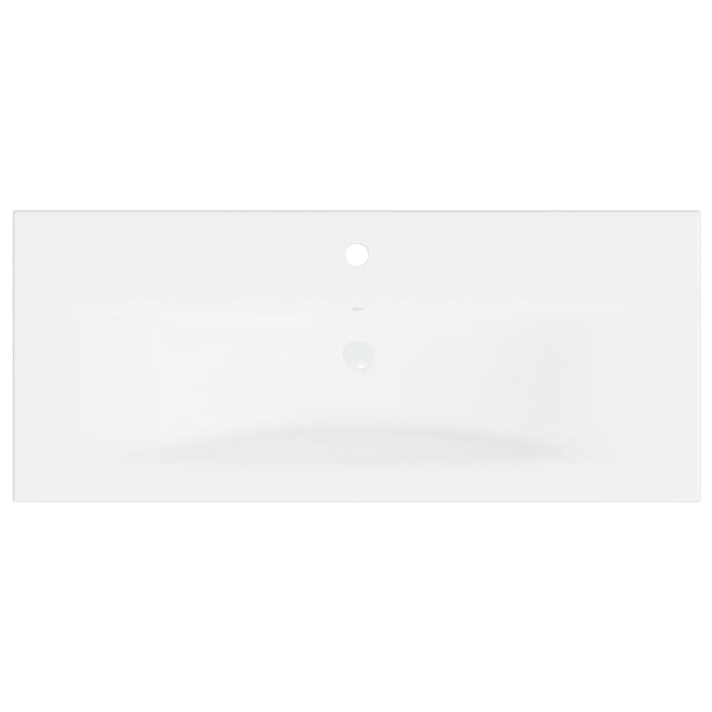 vidaXL Sink Cabinet with Built-in Basin High Gloss Grey Engineered Wood