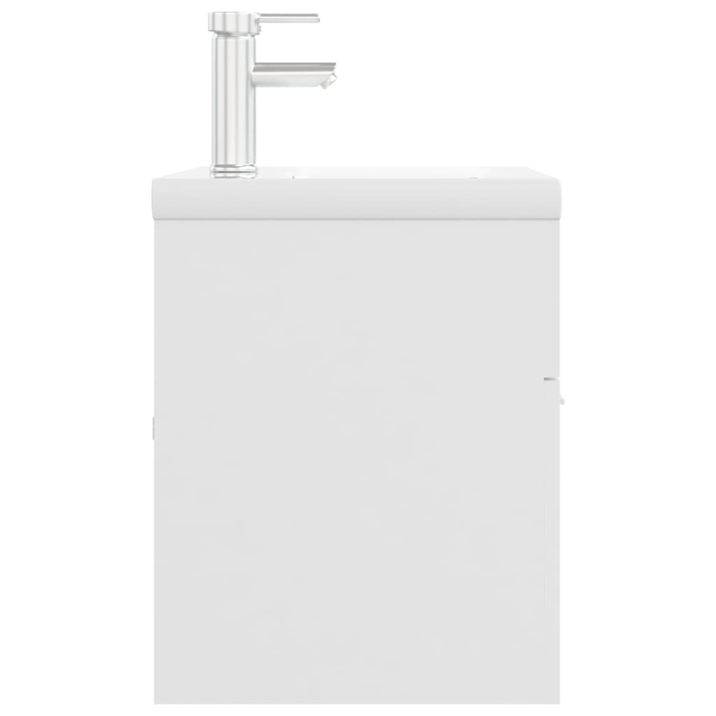 vidaXL Sink Cabinet with Built-in Basin White Engineered Wood