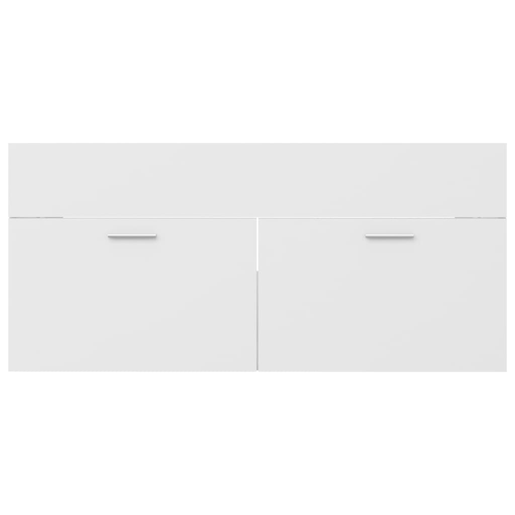 vidaXL Sink Cabinet with Built-in Basin White Engineered Wood