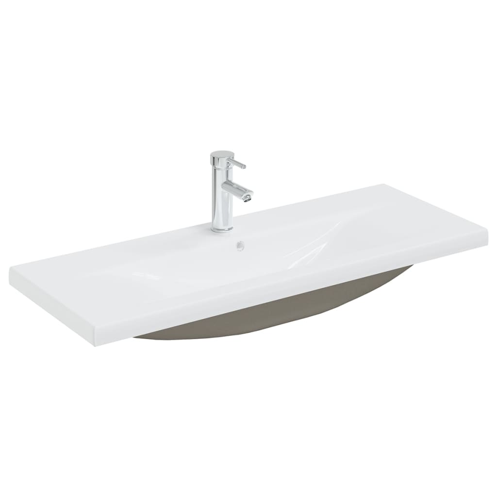 vidaXL Sink Cabinet with Built-in Basin White Engineered Wood