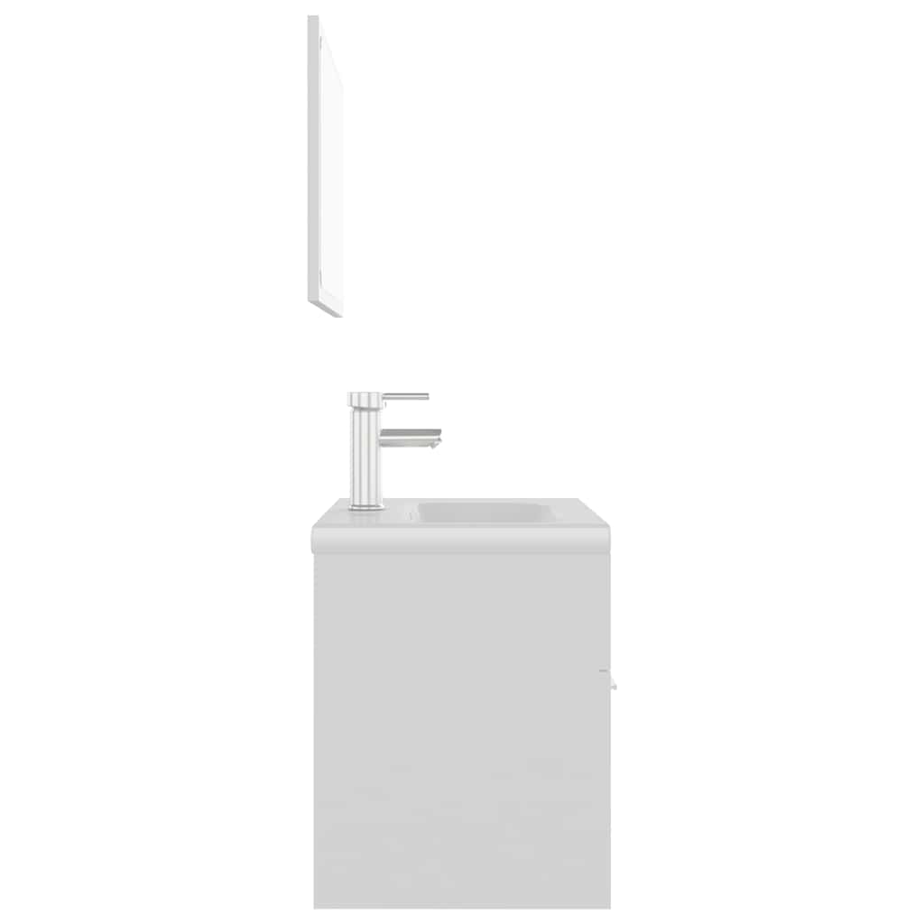 vidaXL Bathroom Furniture Set White Engineered Wood