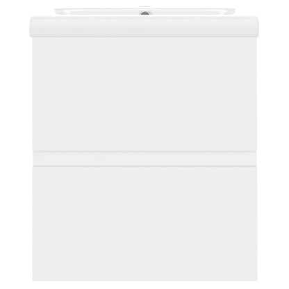 vidaXL Sink Cabinet with Built-in Basin White Engineered Wood