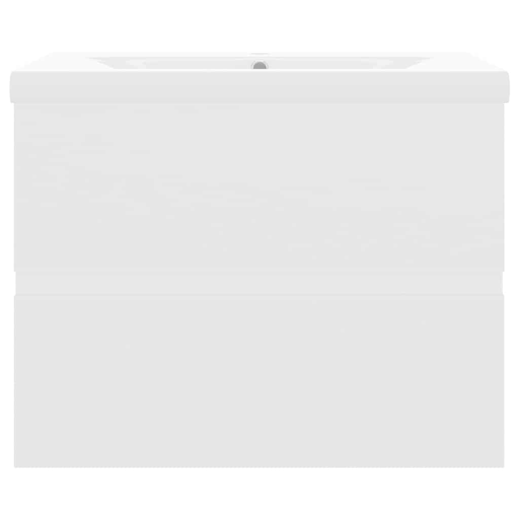 vidaXL Sink Cabinet with Built-in Basin White Engineered Wood