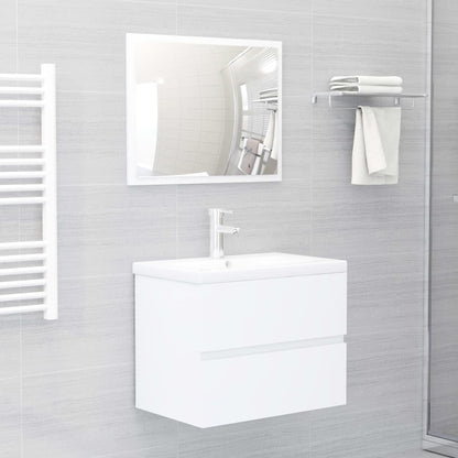 vidaXL Sink Cabinet with Built-in Basin White Engineered Wood