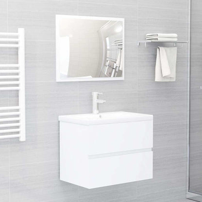 vidaXL Sink Cabinet with Built-in Basin White Engineered Wood
