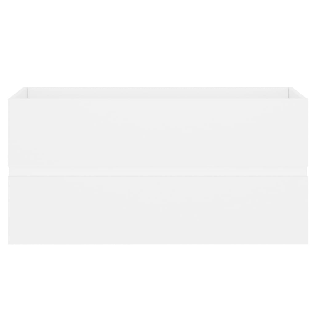 vidaXL Sink Cabinet with Built-in Basin White Engineered Wood