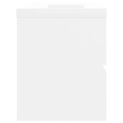 vidaXL Sink Cabinet with Built-in Basin White Engineered Wood