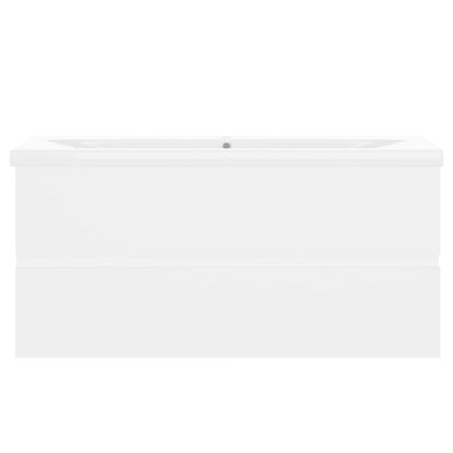 vidaXL Sink Cabinet with Built-in Basin White Engineered Wood