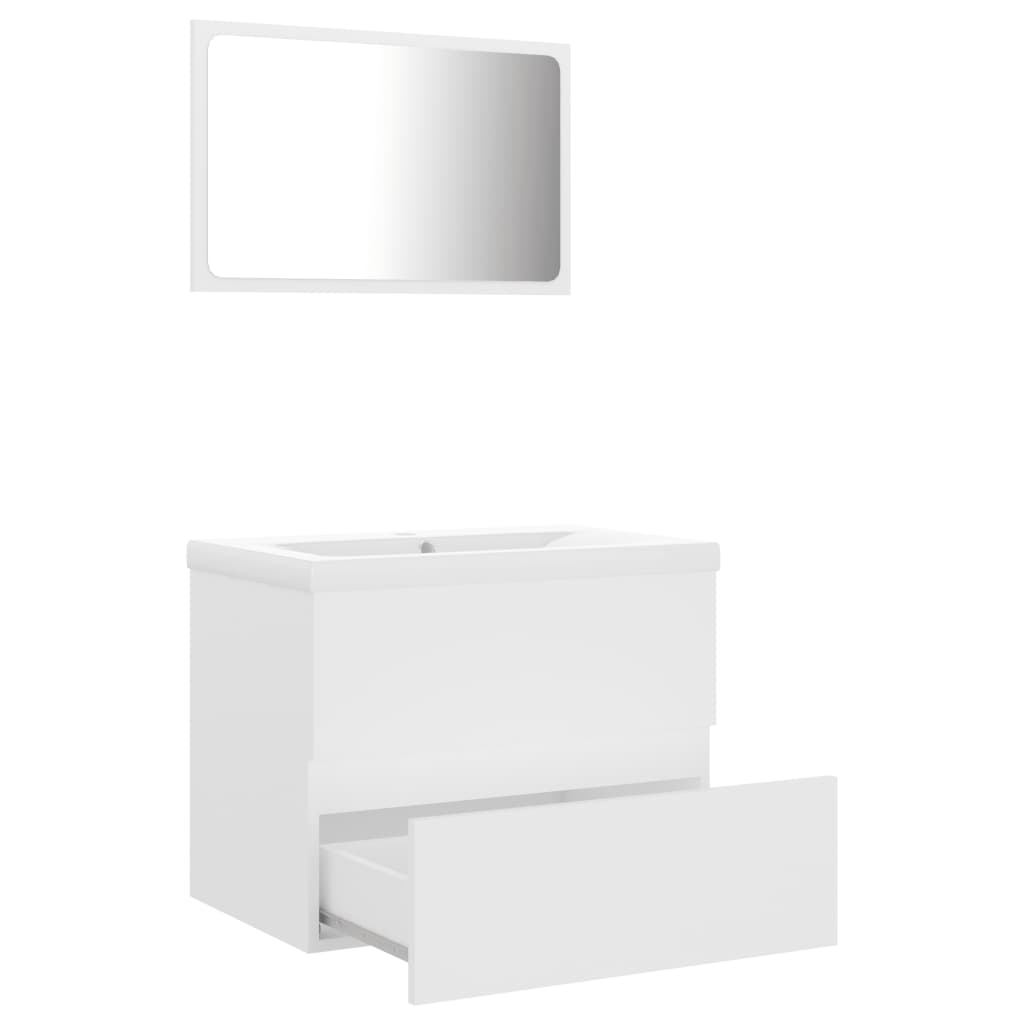 vidaXL Bathroom Furniture Set | White | Engineered wood | Medium