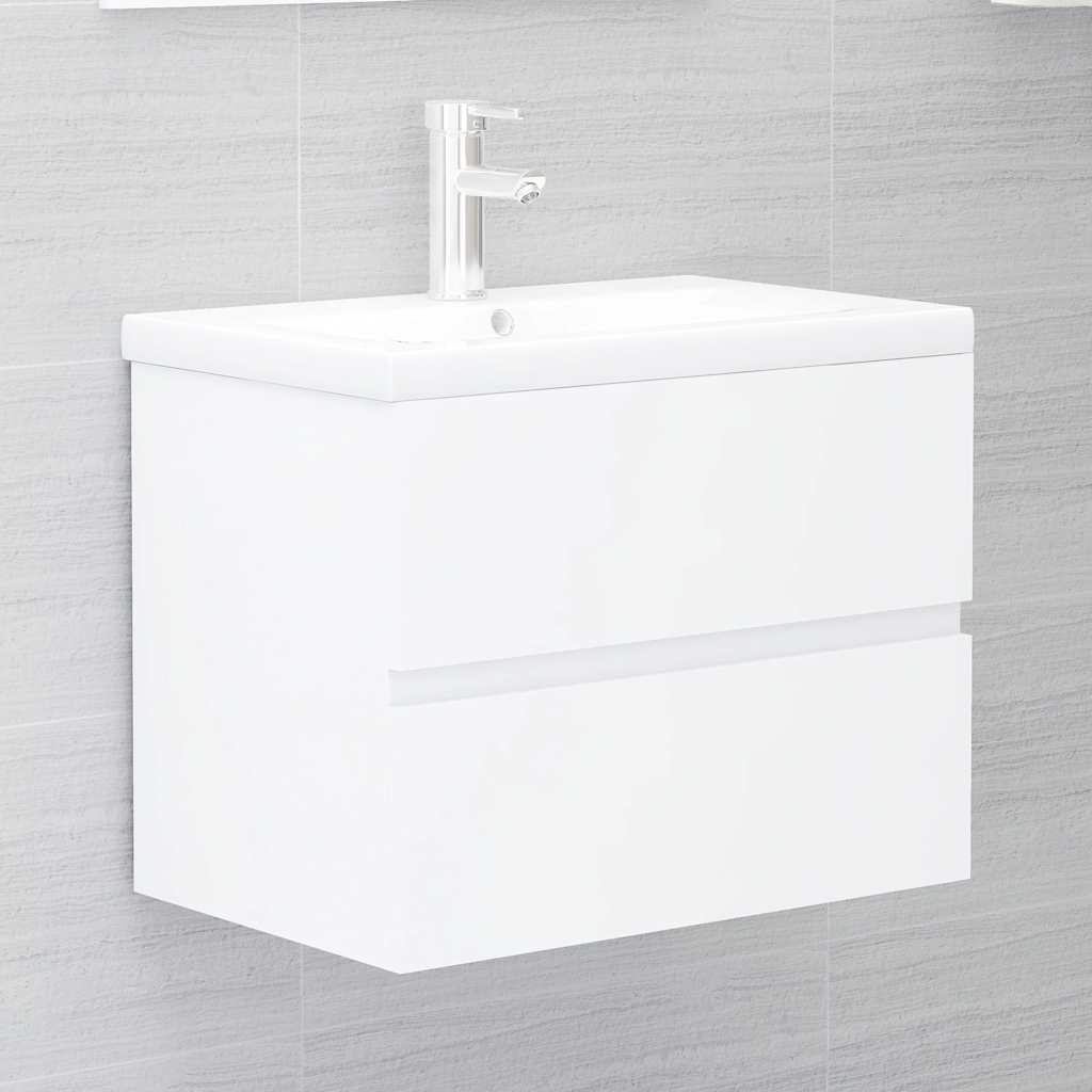 vidaXL Bathroom Furniture Set White Engineered Wood