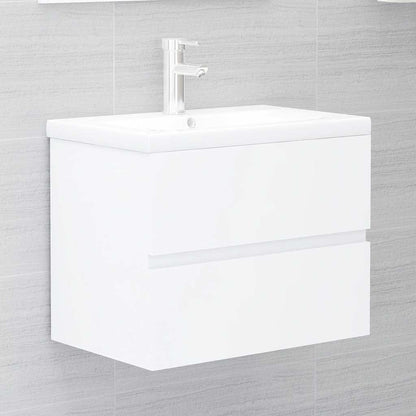vidaXL Bathroom Furniture Set White Engineered Wood