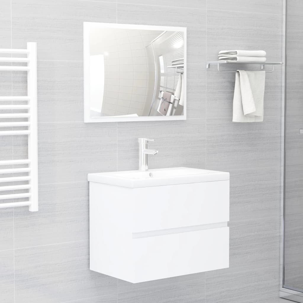 vidaXL Bathroom Furniture Set | White | Engineered wood | Medium