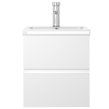 vidaXL Sink Cabinet with Built-in Basin White Engineered Wood