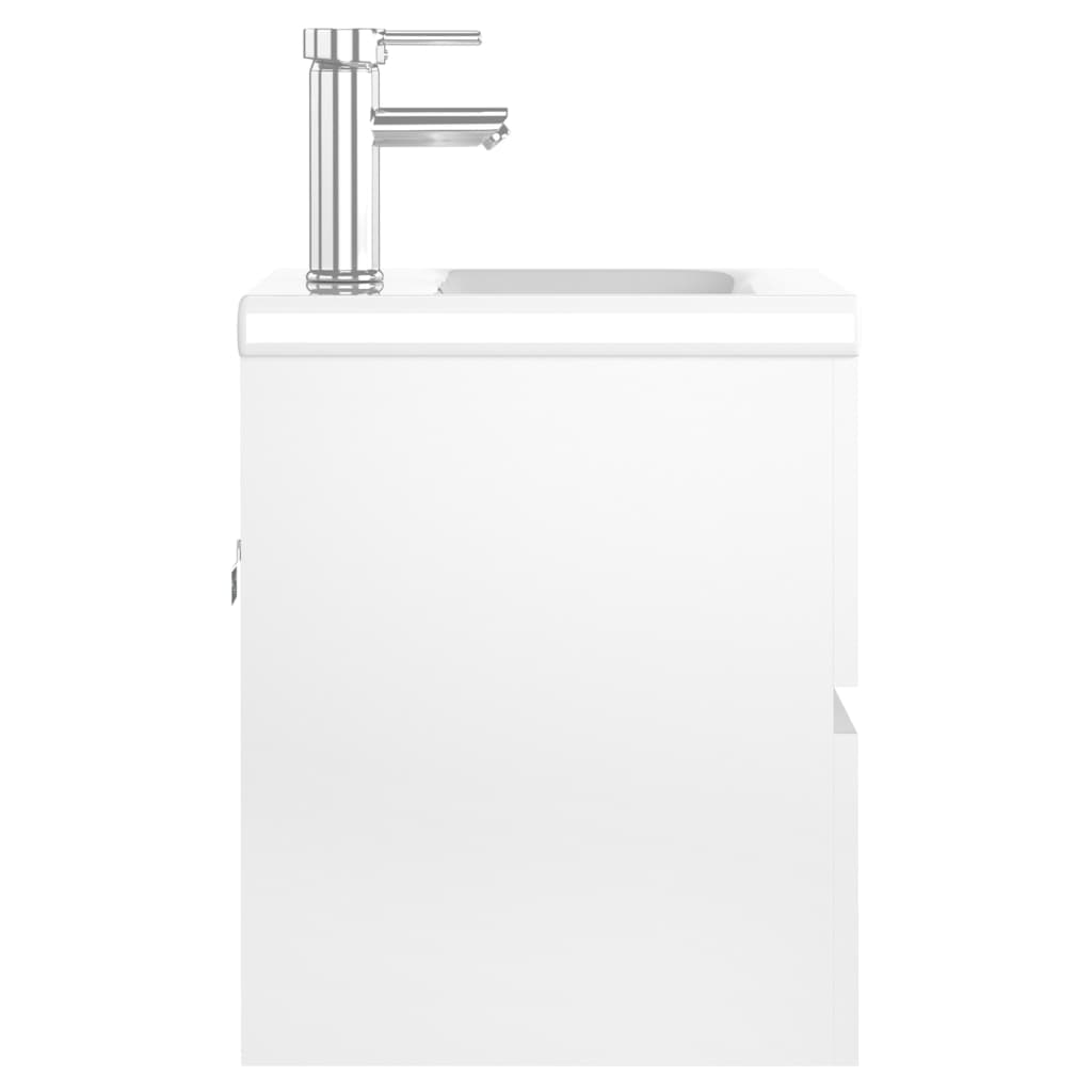 vidaXL Sink Cabinet with Built-in Basin White Engineered Wood