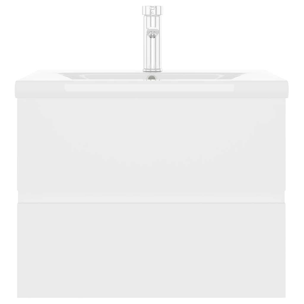 vidaXL Sink Cabinet with Built-in Basin White Engineered Wood