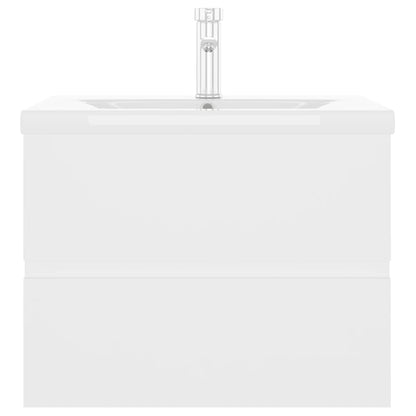 vidaXL Sink Cabinet with Built-in Basin White Engineered Wood