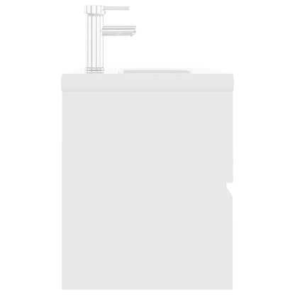 vidaXL Sink Cabinet with Built-in Basin White Engineered Wood