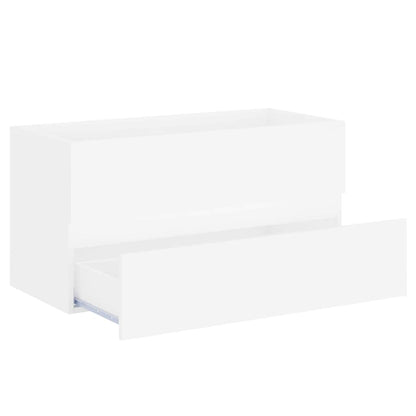 vidaXL Sink Cabinet with Built-in Basin White Engineered Wood